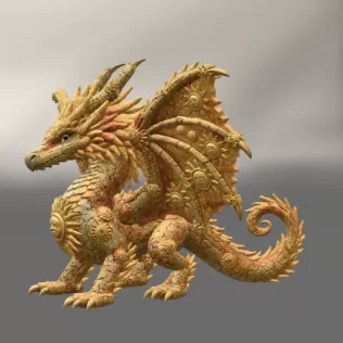 ☀ Sunfire Celestial Dragon STL File for 3D Print - Model thumbnail 5