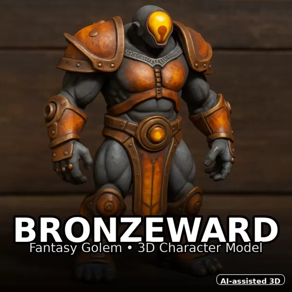 Emberforge Guardians — High-Poly Kitbash Character Pack (10 Mode - Model preview 4