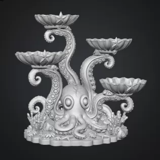 Magical Ocean Octopus Organizer STL File for 3D Print - Model thumbnail 13
