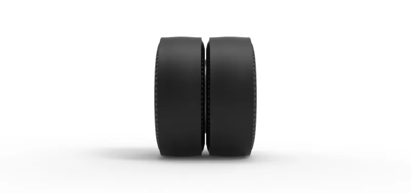 Double Wheel of vintage dragster Scale 1:25 - Model preview 4