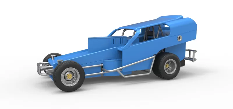 Vintage Dirt Modified stock car Version 2 Scale 1:25 - Model preview 1