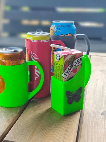 3D Printable Can and Juice Box Holder Files (STL) - Model preview 11