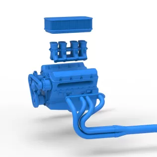 Engine of Silver Crown Car Scale 1:25 - Model thumbnail 16