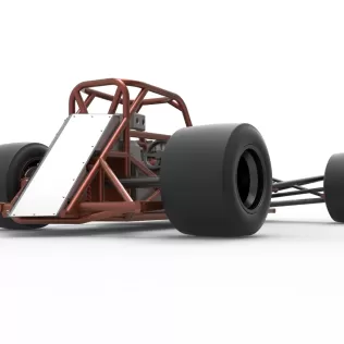 Supermodified front engine race car Base Version 3 Scale 1:25 - Model thumbnail 19