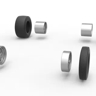 Wheel Set of Gasser Version 2 Scale 1:25 - Model thumbnail 8