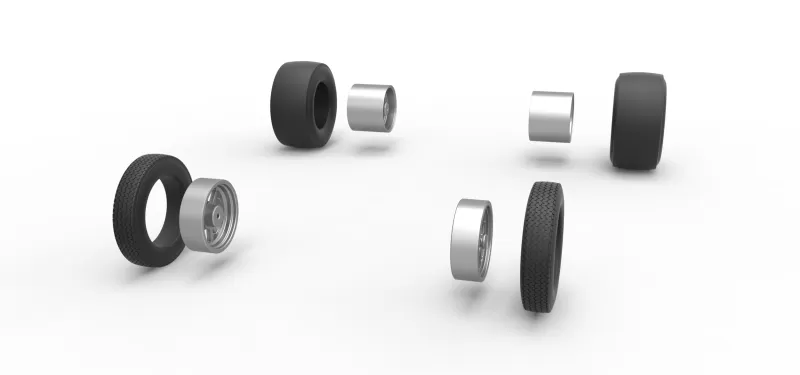 Wheel Set of Gasser Version 2 Scale 1:25 - Model preview 8