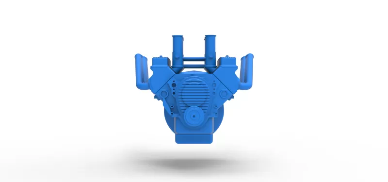 Engine V8 for vintage dragster Version 10 Scale 1:25 - Model preview 5