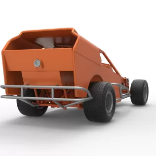 Vintage Dirt Modified stock car Version 3 Scale 1:25 - Model thumbnail 19