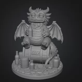 Advertising Tipsy Tavern Dragon STL File 3D Print - Model thumbnail 9