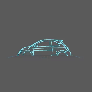 Fiat - 500 - 695 Wall Art