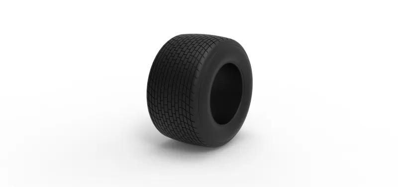 Dirt Sprint racing tire 26 Scale 1:25 - Model preview 2