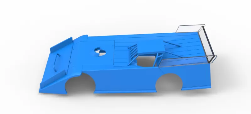 Shell of Wedge Dirt Late model Scale 1:25 - Model preview 8