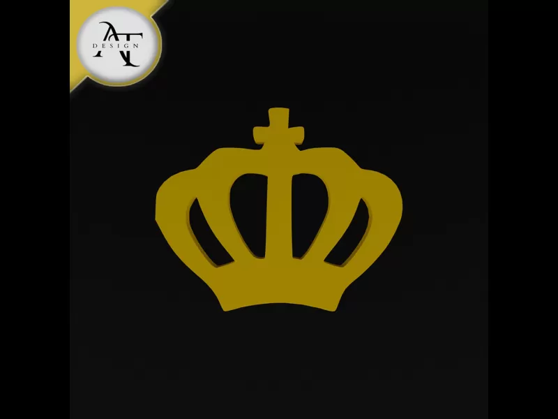 Simple Crown Symbol - 2D Art - Model preview 1