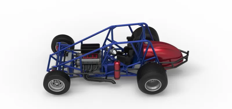 Dirt Silver Crown Car Base Scale 1:25 - Model preview 10