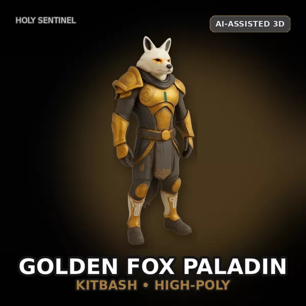 Beastfolk Heroes Pack (10 Characters) – High-Poly Kitbash - Model preview 18