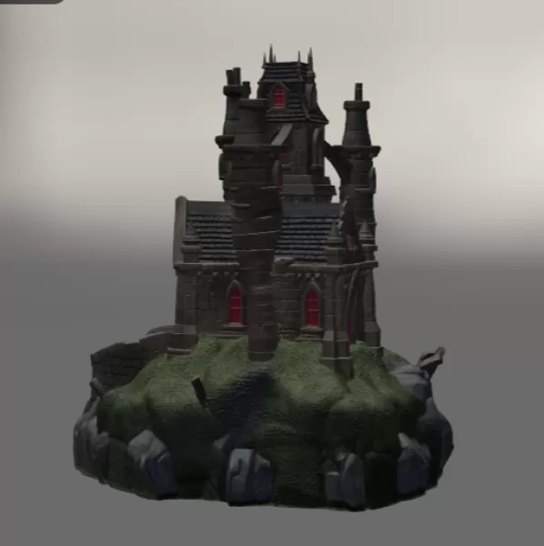 Shadowspire Gothic Manor STL File for 3D Print - Model preview 8