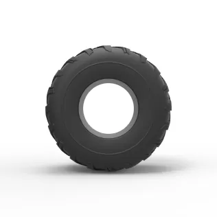 Monster Jam tire 34 Scale 1:25 - Model thumbnail 5