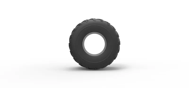 Monster Jam tire 34 Scale 1:25 - Model preview 5