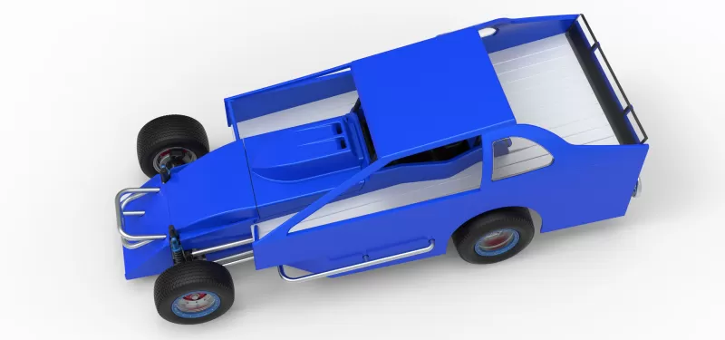Northeast Dirt Modified stock car Version 2 Scale 1:25 - Model preview 4
