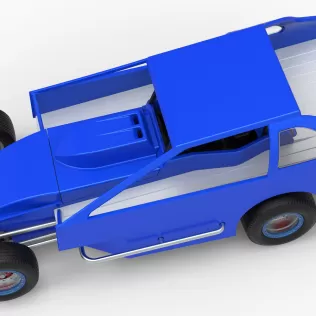 Northeast Dirt Modified stock car Version 2 Scale 1:25 - Model thumbnail 4