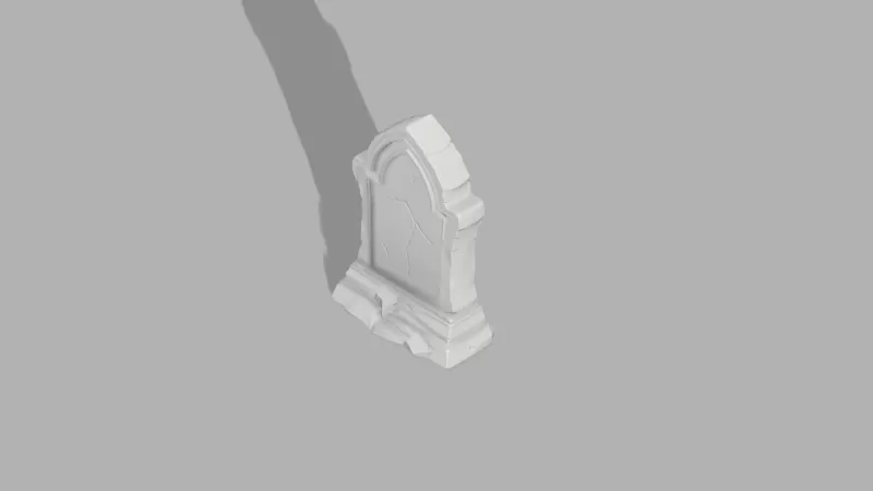 Gothic Tombstone - Halloween Grave Prop - Model preview 6