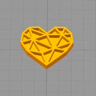 Heart magnet on fridge - Model thumbnail 6