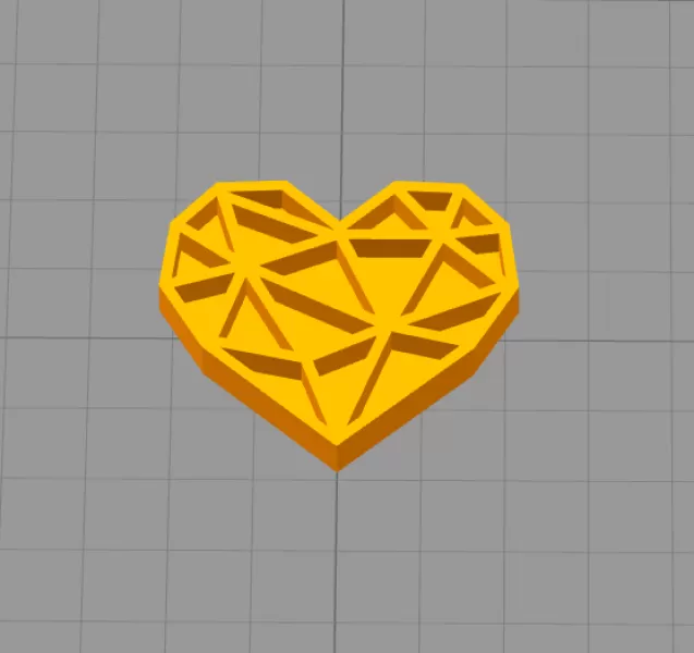 Heart magnet on fridge - Model preview 6