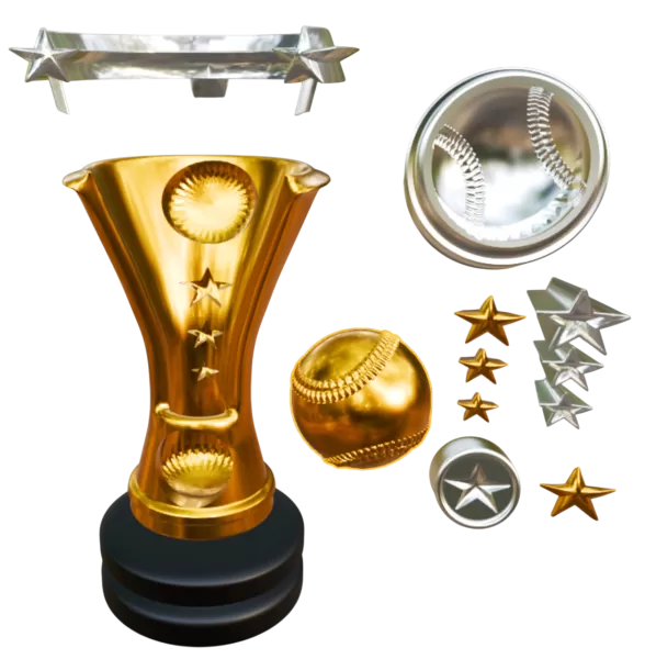 Premium 3D Printable Baseball Trophy Files Ready 3D print model - Model preview 6