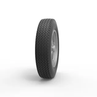 Front wheel of old school dragster Version 6 Scale 1:25 - Model thumbnail 3