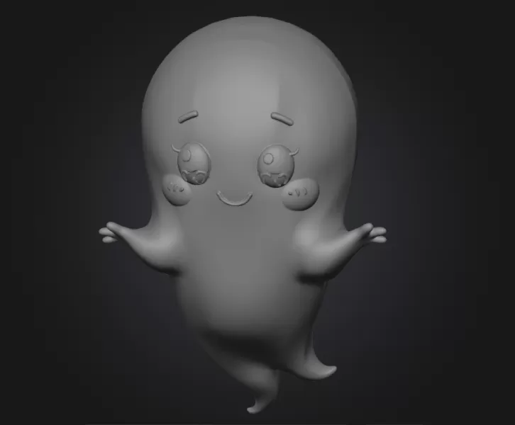 Cute ghost - Model preview 1