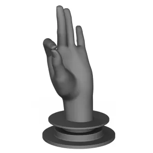 Ok Hand Gesture 3D Print Model - Model thumbnail 2