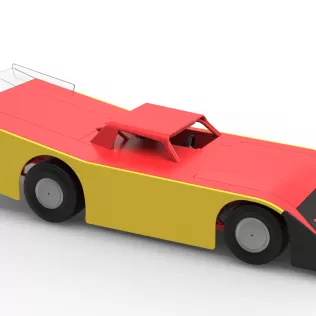 Vintage Dirt late model Race car Version 5 Scale 1:25 - Model thumbnail 24