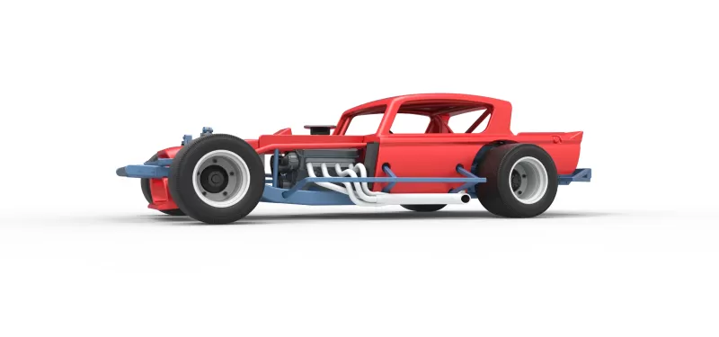 Vintage Asphalt Modified stock car V9 Scale 1:25 - Model preview 2