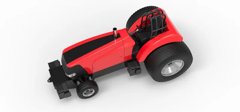 Pro Stock Pulling Tractor Version 6 Scale 1:25 - Model preview 4