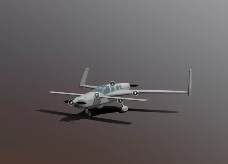 Rutan Model 40 Defiant - Model preview 4