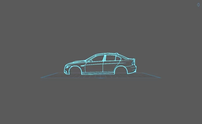 BMW - M3 E90 2008 Wall Art - Model preview 1