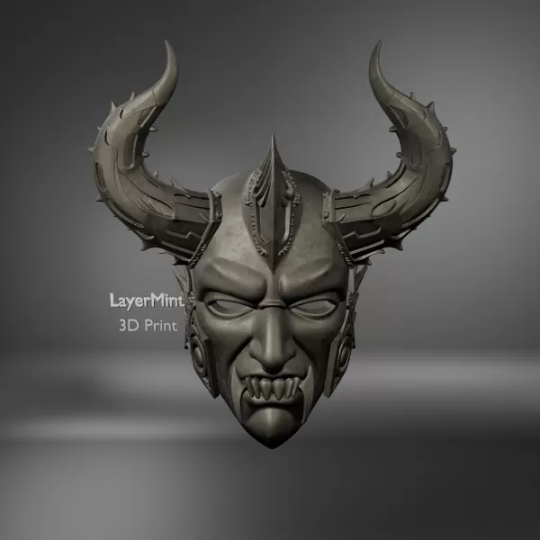 Dark Demon Horned Mask - Model preview 1