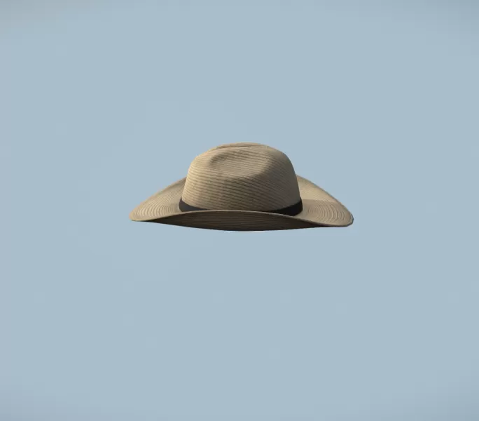 Unisex Summer Straw Hat - Model preview 2