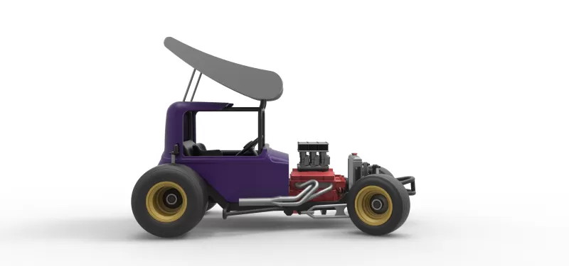 Vintage Winged Supermodified for Dirt while turning Scale 1:25 - Model preview 22