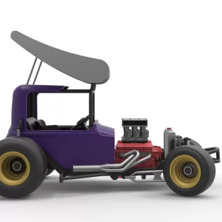 Vintage Winged Supermodified for Dirt while turning Scale 1:25 - Model thumbnail 22