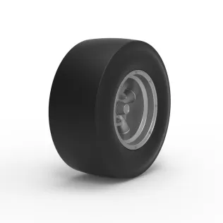 Rear wheel of vintage dragster Version 4 Scale 1:25 - Model thumbnail 2