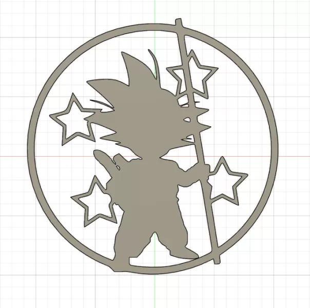 Silhouette San Goku Kid - Dragon Ball - Model preview 1