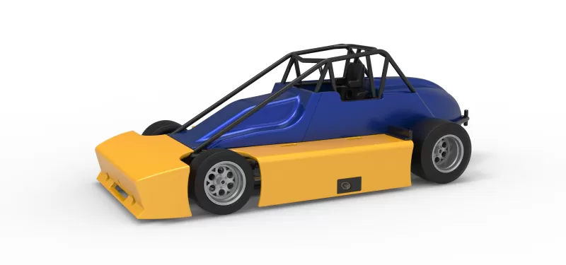 Experimental Pavement Silver Crown Car Version 2 Scale 1:25 - Model preview 1