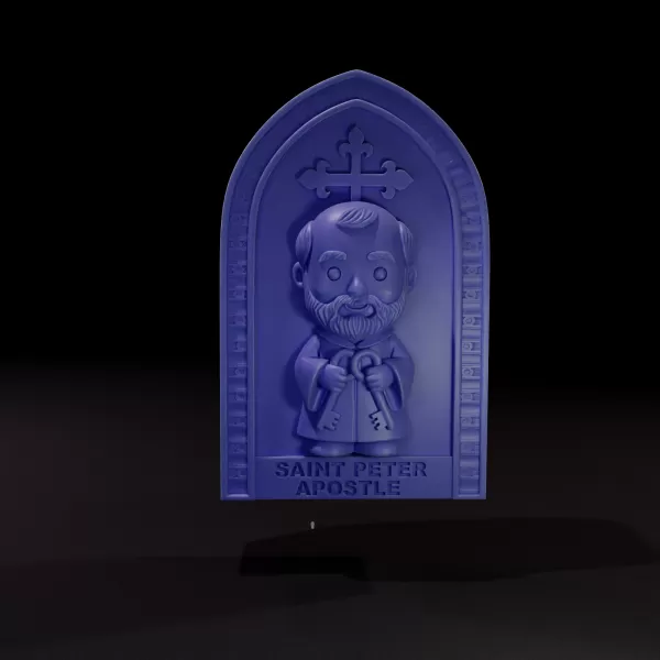 Chibi Apostle Saint Peter - 3D Printable Model - Model preview 2