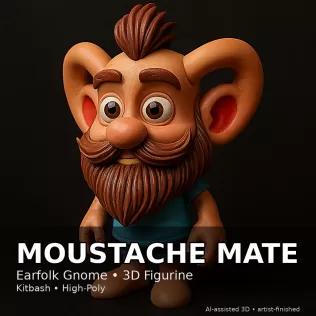 Earfolk Buddies — Whimsical Big-Ears Character Collection (10 Mo - Model thumbnail 14