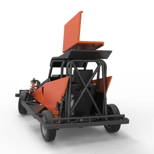 New Zealand Ministock car while turning Version 2 Scale 1 to 25 - Model thumbnail 14