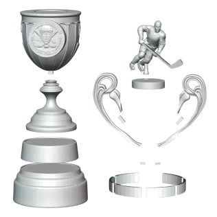 Trophy Hockey Champion Premium – 3D Printable Model - Model thumbnail 8