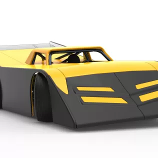 Vintage Dirt late model Race car V5 while turning Scale 1:25 - Model thumbnail 27