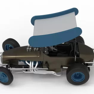 Vintage Winged Supermodified for Dirt while turning V2 1:25 - Model thumbnail 10