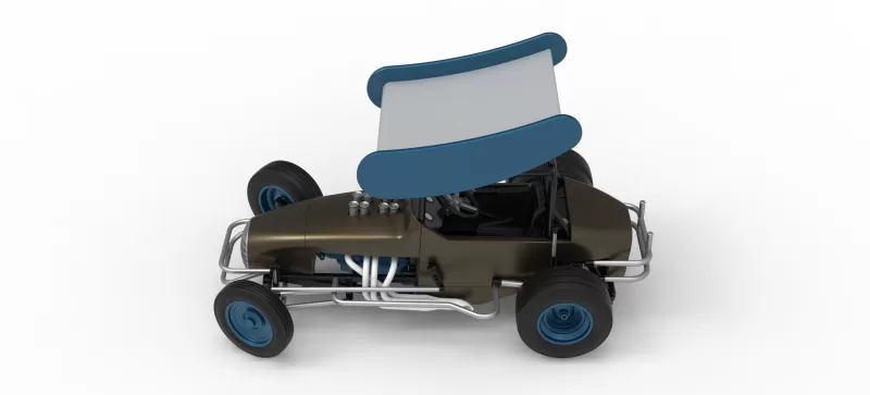 Vintage Winged Supermodified for Dirt while turning V2 1:25 - Model preview 10